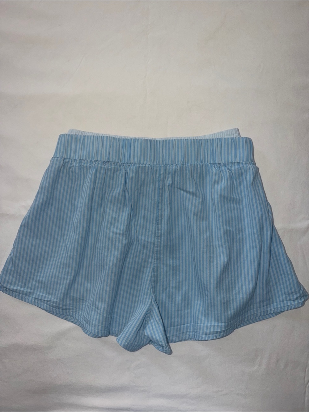 Daily Drills Light Blue Striped Lounge Shorts - Picture 3 of 4